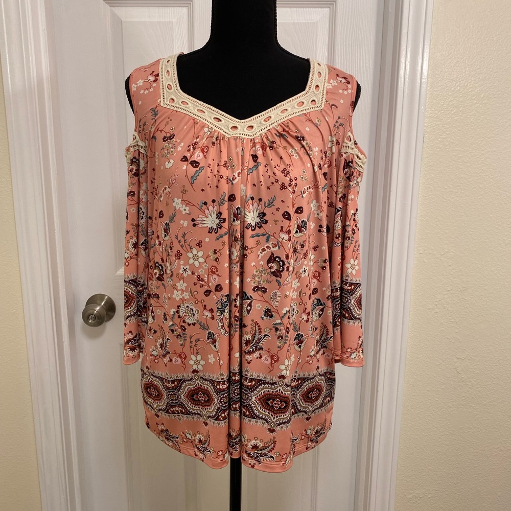Style and Co Women’s Pullover Blouse Off Shoulder Sleeve Small